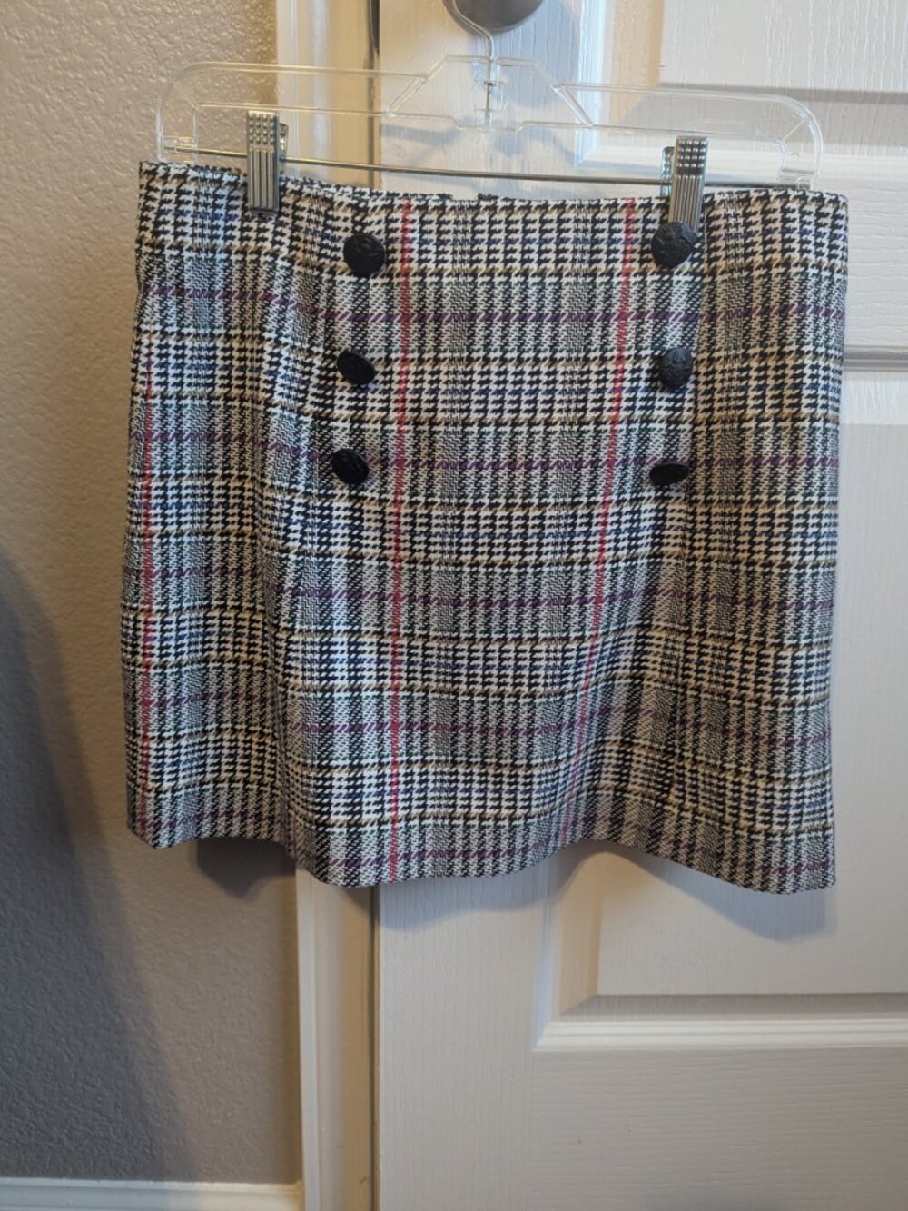 NWT Veronica Beard Empire Plaid Dickey Jacket Blazer Skirt Suit Set 6 Red Black - Picture 8 of 11